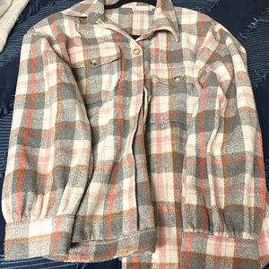 Altar’d State Plaid Button Up Jacket